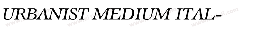 URBANIST MEDIUM ITAL字体转换